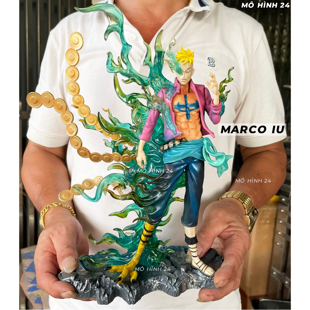 Mô hình nhân vật Marco IU studio Phoenix đội trưởng băng râu trắng figure one piece phượng hoàng marco Lai dáng đứng