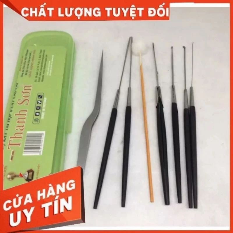 BỘ RÁI TAI INOX CAO CẤP THANH SƠN 8 MÓN CÓ HỘP ĐỰNG TIỆN LỢI