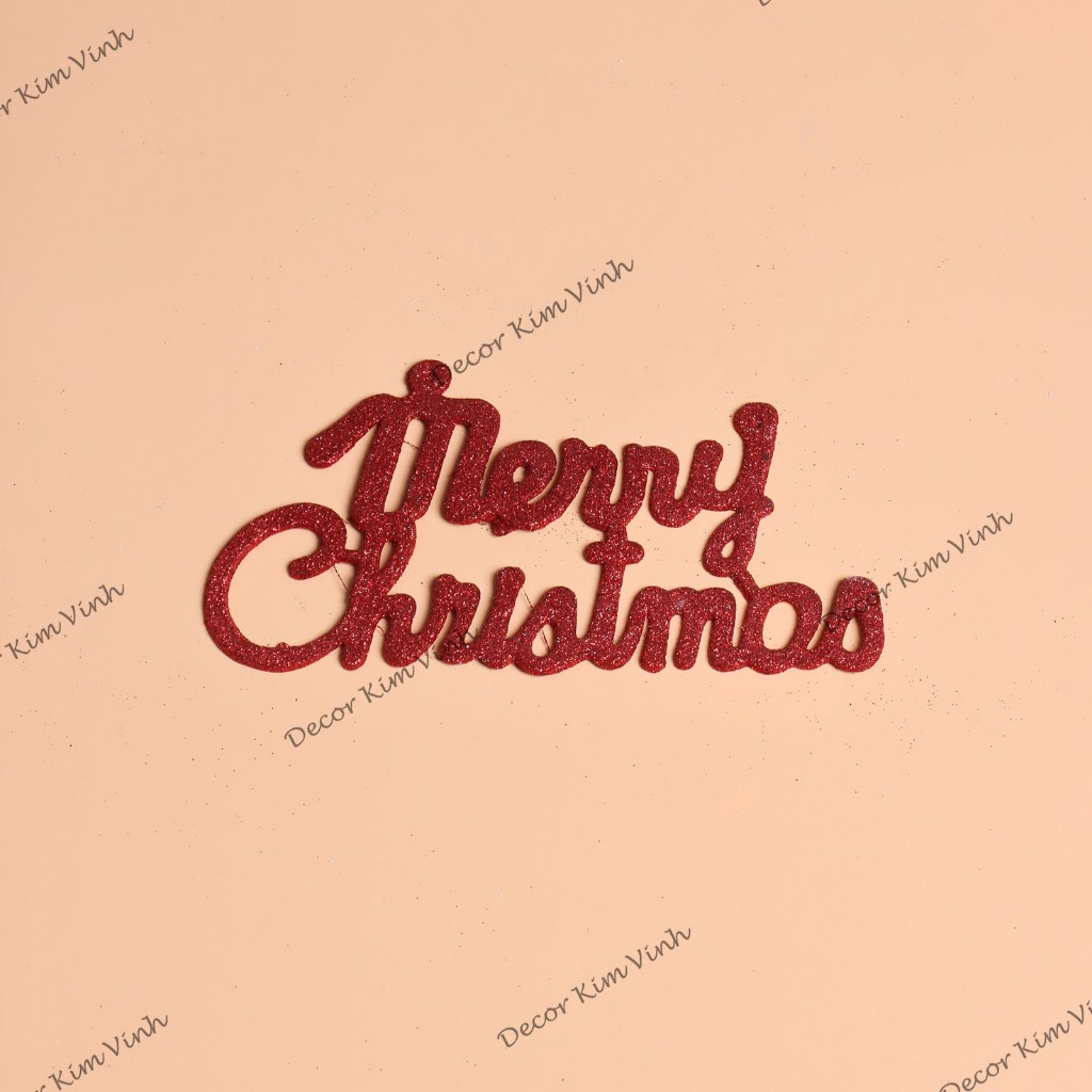 Chữ Merry Christmas Kim Tuyến CH01 Phụ Kiện Trang Trí Cây Thông Noel Giáng Sinh