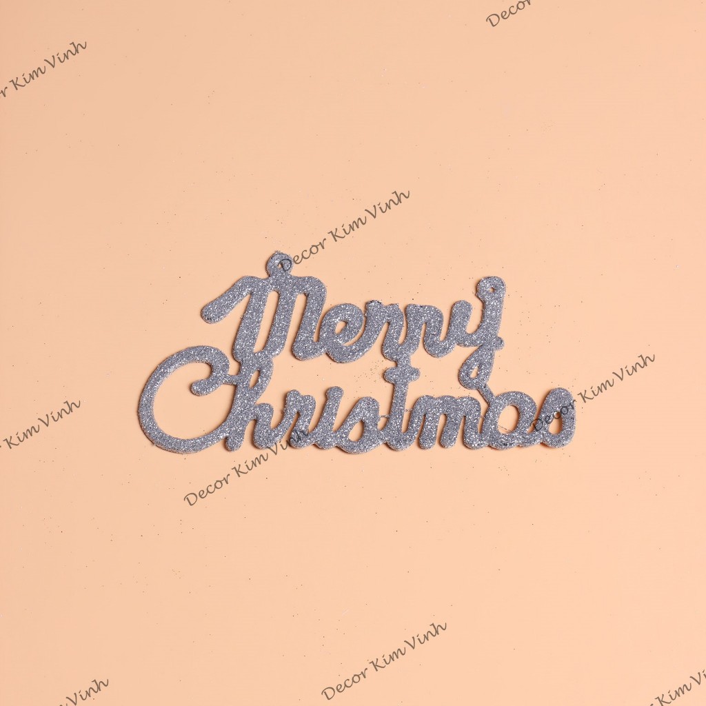 Chữ Merry Christmas Kim Tuyến CH01 Phụ Kiện Trang Trí Cây Thông Noel Giáng Sinh
