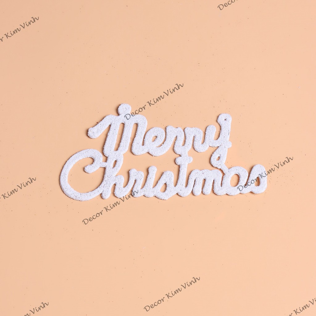 Chữ Merry Christmas Kim Tuyến CH01 Phụ Kiện Trang Trí Cây Thông Noel Giáng Sinh
