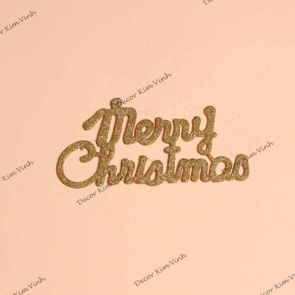 Chữ Merry Christmas Kim Tuyến CH01 Phụ Kiện Trang Trí Cây Thông Noel Giáng Sinh