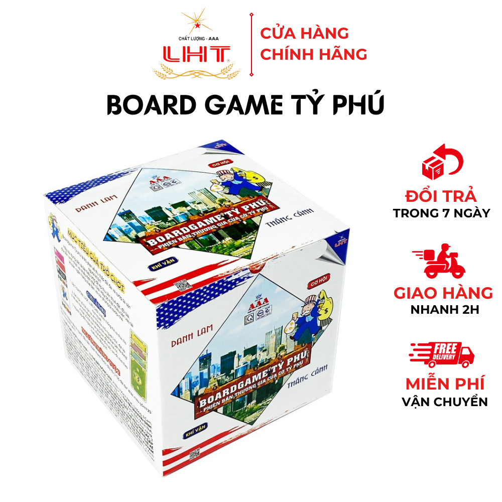 Boardgame Tỷ phú Địa danh Việt Nam - The game 02, Gọn nhẹ, Siêu vui