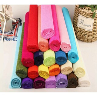 Giấy nhún làm hoa cao cấp có độ nhún tốt 50cm x 250cm