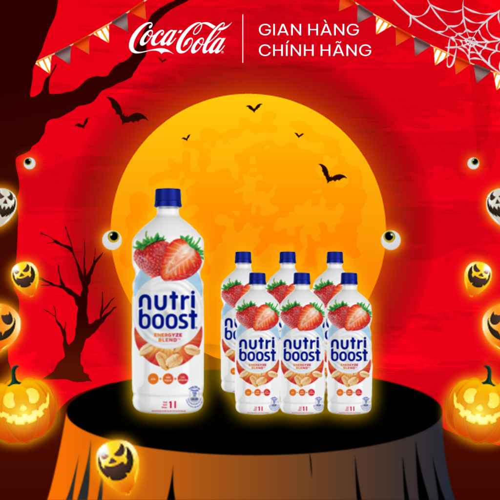 Nước Uống Sữa Trái Cây Nutri Boost Hương Dâu Chai 1L