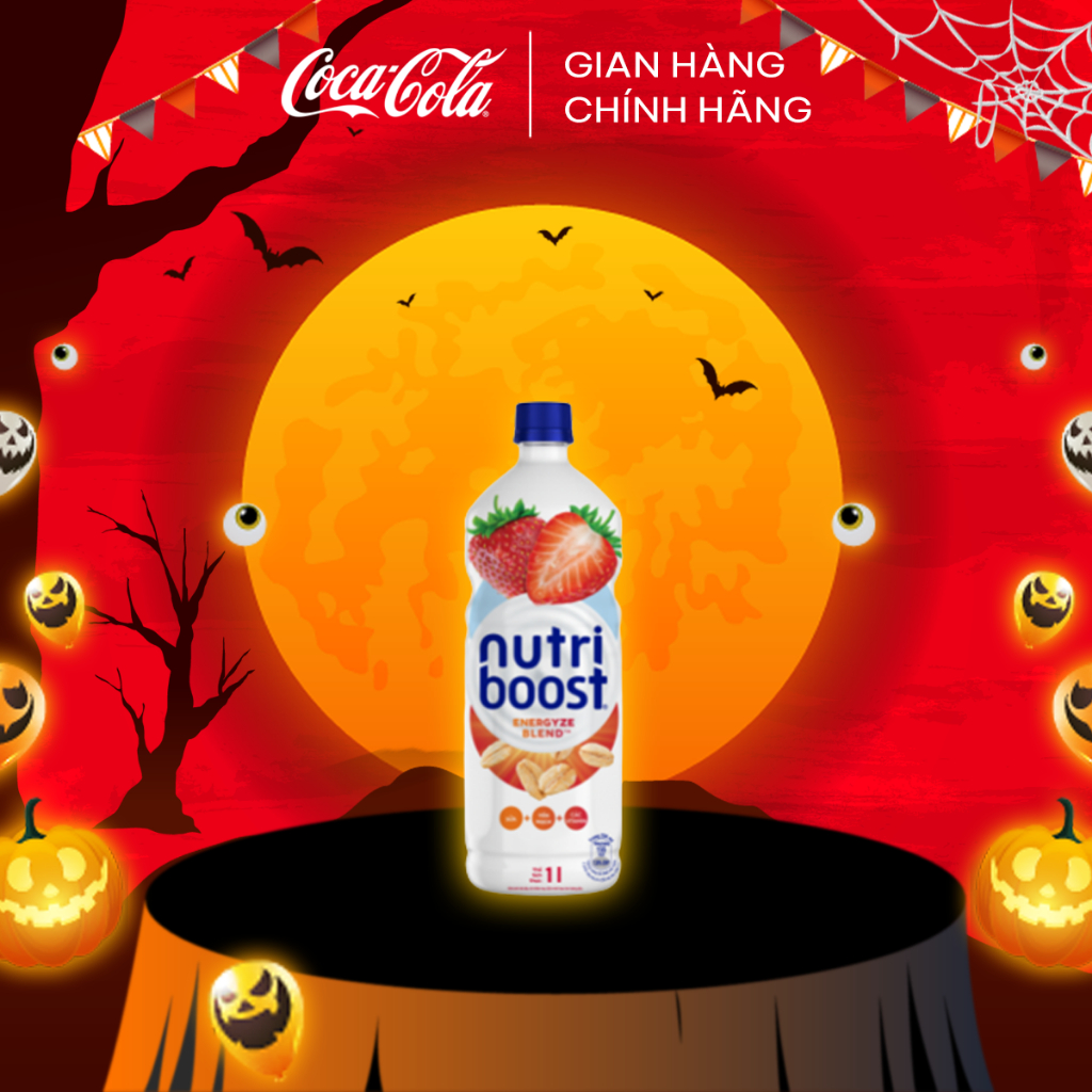 Nước Uống Sữa Trái Cây Nutri Boost Hương Dâu Chai 1L