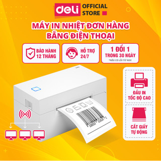 Máy In Nhiệt DELI Khổ A6 A7 In Đơn Hàng Bằng Điện Thoại, In Đơn Thương Mại Điện Tử, Phiếu Gửi, Minicode, Logo Tự Dính