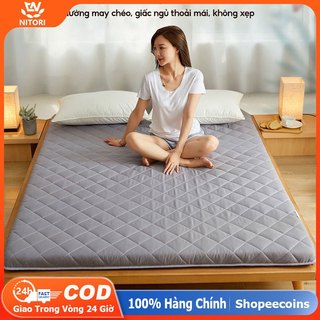NITORI Topper Nệm Bông Kiểu Nhật Phong Cách Tối Giản Êm Ái Gọn Nhẹ