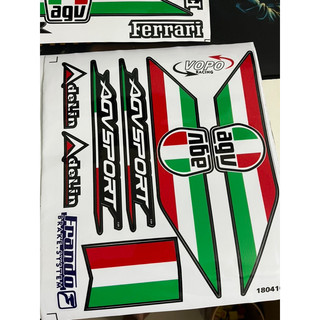 Tem cờ Ý Italia, cờ pháp tem 3 lớp đẹp dán xe điện Xmen