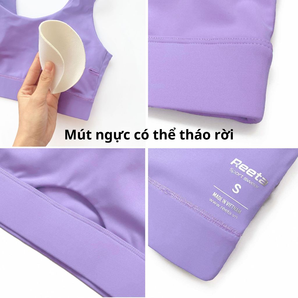 Áo Bra Thể Thao Nữ Có Mút Ngực Reeta Basic Tập Gym,Yoga Nhiều Màu Chất Vải Co Dãn,Thoáng Khí - A2212