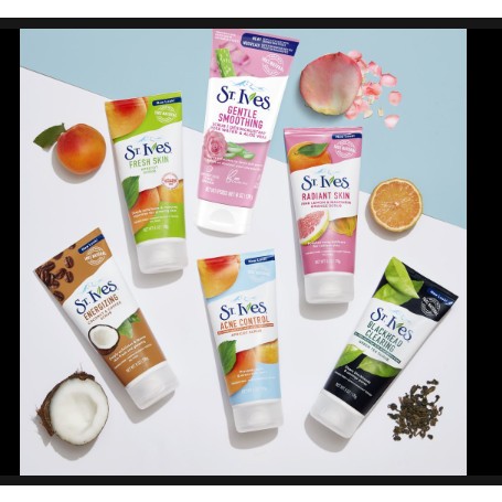 Sữa Rửa Mặt Tẩy Tế Bào Chết ST.Ives Chiết Xuất Trà Xanh Làm Sạch Sâu Và Mịn Da 170g Mỹ