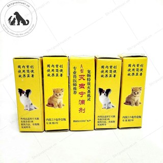 [Mã PET20K giảm 20K đơn 250K] Diệt Ve Rận Bọ Chét Chó Mèo Nhỏ Gáy Xứ Đài