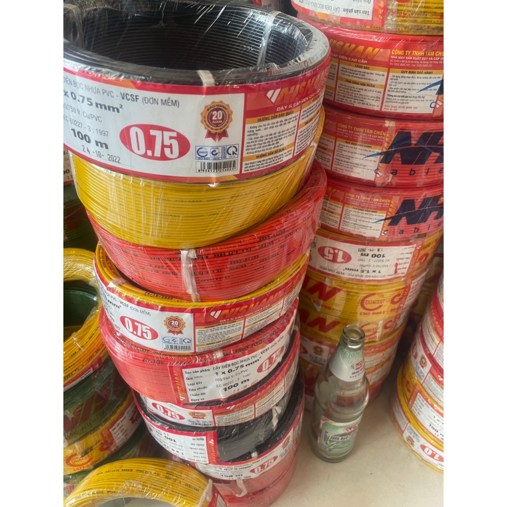 Dây Điện Súp Đôi Đỏ Trắng TACHIKO Cuộn 200M Dây Điện Lõi Đồng 2x0.75 -KMB