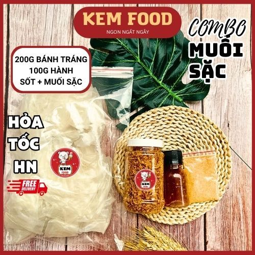 COMBO Bánh Tráng Muối Sặc Cay Siêu Ngon Siêu Hót - KEMFOOD