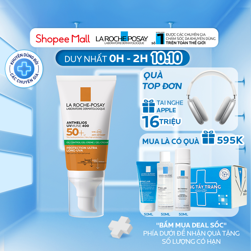 Kem chống nắng La Roche-Posay Anthelios UV Mune 400 Oil Control Gel Cream