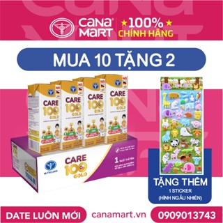 Mua 10 lốc tặng 2 Sữa nước Nutricare Care 100 Gold cho trẻ thấp còi 110ml