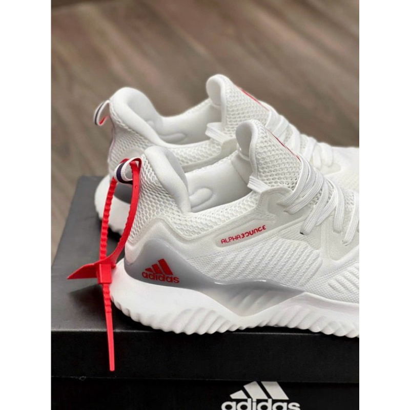 Giày Thể Thao Alphabounce Trắng Đỏ