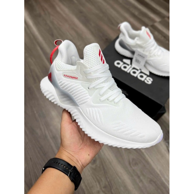 Giày Thể Thao Alphabounce Trắng Đỏ