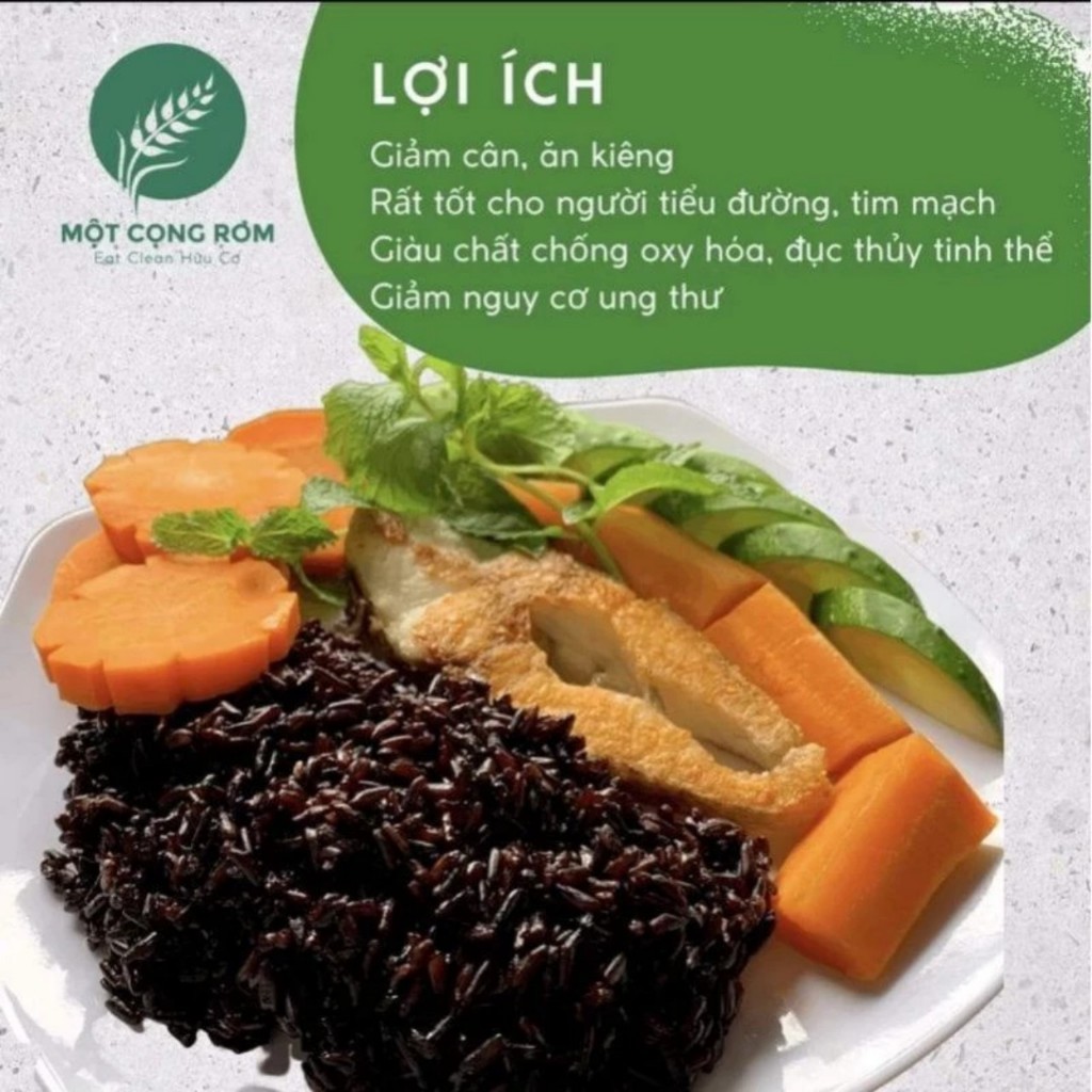 Gạo lứt đen  ĐIỆN BIÊN siêu ngon gói 1kg.thích hợp ăn kiêng ăn giảm cân .