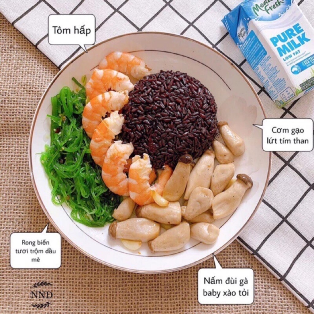 Gạo lứt đen  ĐIỆN BIÊN siêu ngon gói 1kg.thích hợp ăn kiêng ăn giảm cân .