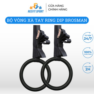Bộ vòng xà tay tập thể lực Ring Dip Brosman cao cấp