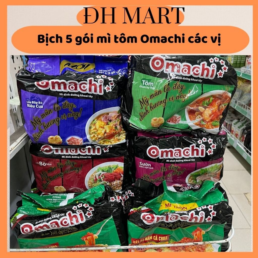 Bịch 5 gói mì Omachi ❤️ FREE SHIP ❤️ mì tôm Omachi các vị - mì trộn Omachi xốt Spaghetti gói 80g