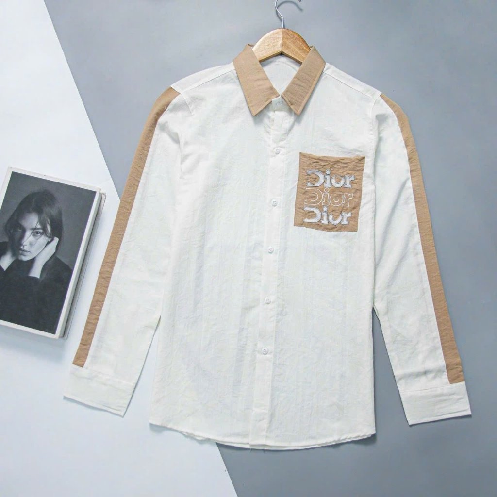 Áo Sơ Mi Nam Tay Dài họa tiết dập nổi cao cấp form body chuẩn y hình