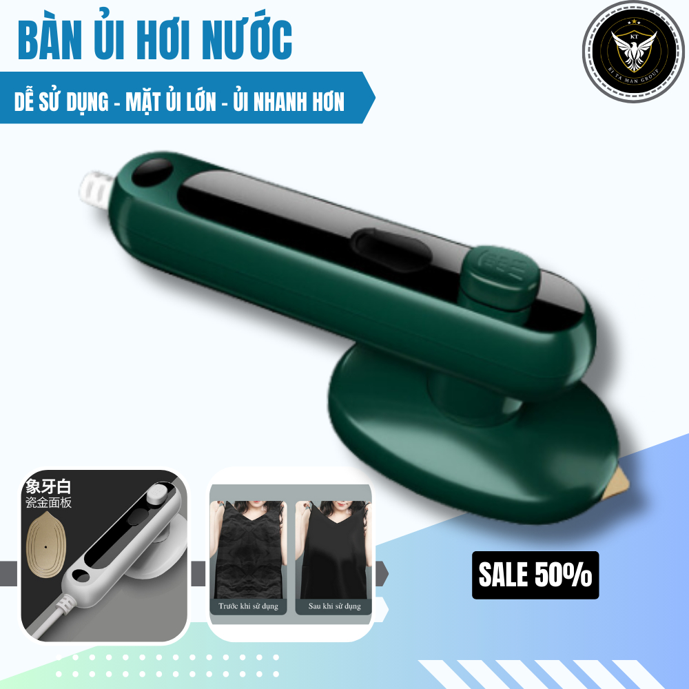 Bàn là hơi nước cầm tay công suất 40W Bàn ủi di động bình chứa dung tích 210ml Bảo hành 12 tháng Đổi mới 30 ngày