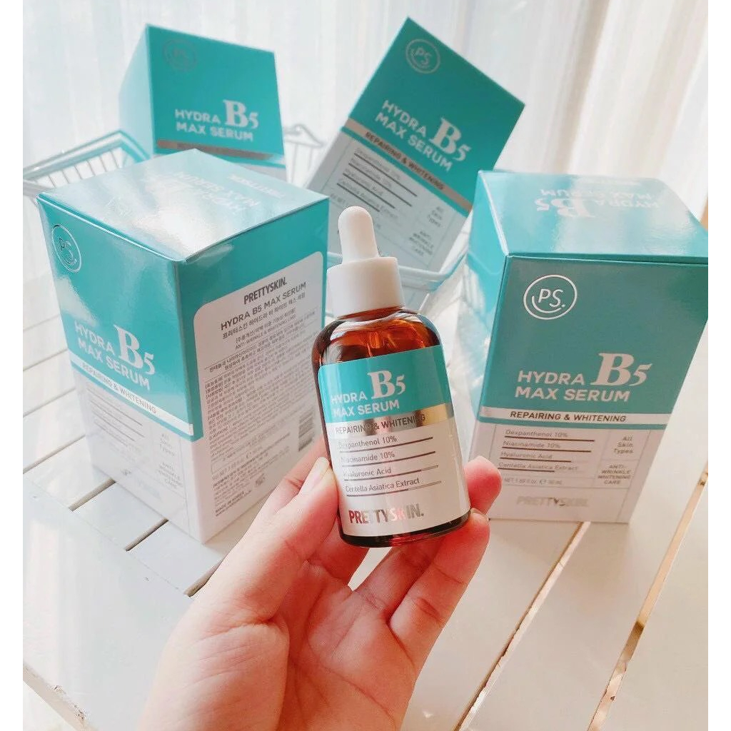 Tinh Chất Phục Hồi Da HYDRA MAX SERUM B5 PRETTYSKIN, Giúp Dưỡng Trắng, Phục Hồi Da,ngăn ngừa mụn se khít lỗ chân lông