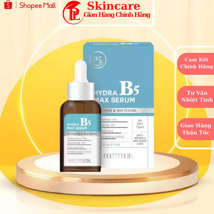 Tinh Chất Phục Hồi Da HYDRA MAX SERUM B5 PRETTYSKIN, Giúp Dưỡng Trắng, Phục Hồi Da,ngăn ngừa mụn se khít lỗ chân lông