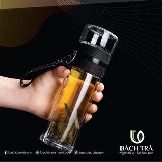 Bình thủy tinh cách nhiệt pha trà