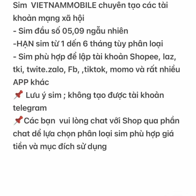 Sim VietNamMobile Tạo Tài Khoản, Nghe Gọi Vào Mạng