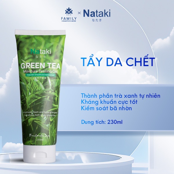 Tẩy Tế Bào Chết NATAKI Trà Xanh 230ml