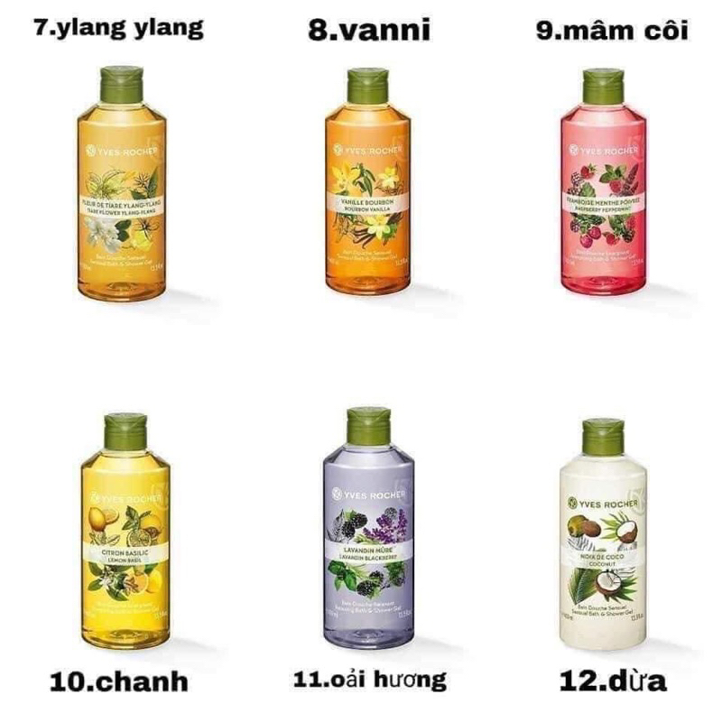 Sửa tắm Yves rocher thiên nhiên