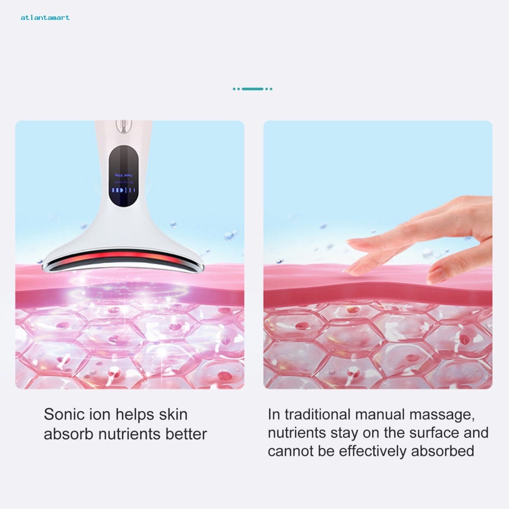 Máy massage nâng cơ mặt đèn LED xóa nếp nhăn cổ làm đẹp và trẻ hóa làn da, máy massage đẩy tinh chất làm thon gọn mặt