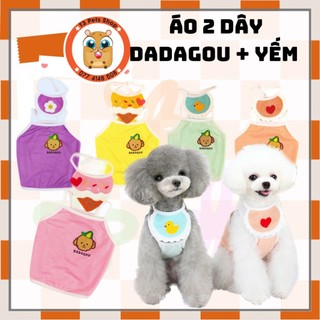 áo 2 dây Dadagou kèm yếm đeo cổ cho chó mèo