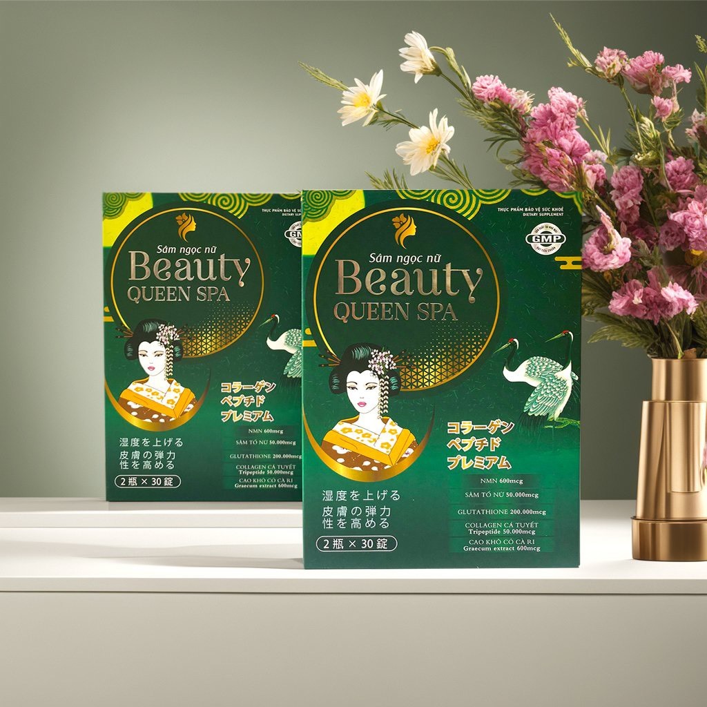 Hộp 2 lọ x 30 viên Sâm Ngọc Nữ Beauty Queen Spa  giúp đẹp sáng da, tăng nội tiết tố nữ - 2 lọ x 30 viên