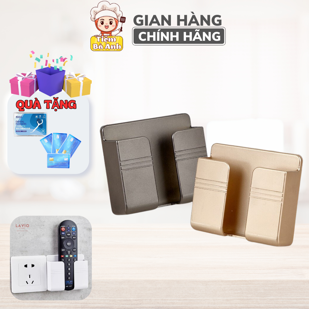 Kệ Dán Tường Để Điện Thoại Khi Sạc Có Khe Hở Tiện Lợi, Giá Đỡ Sạc Điện Thoại Treo Tường
