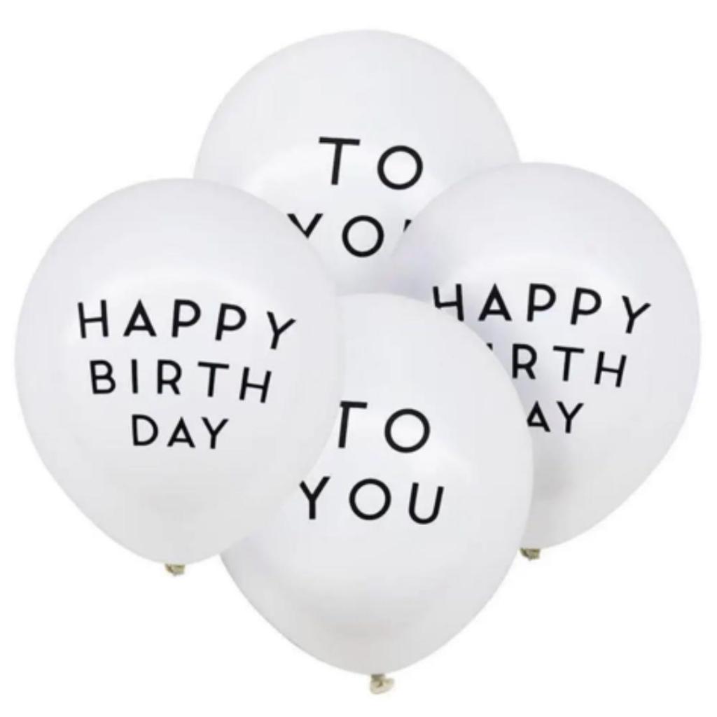 Combo 2 bóng cao su in Happy Birthday + To You trang trí sinh nhật