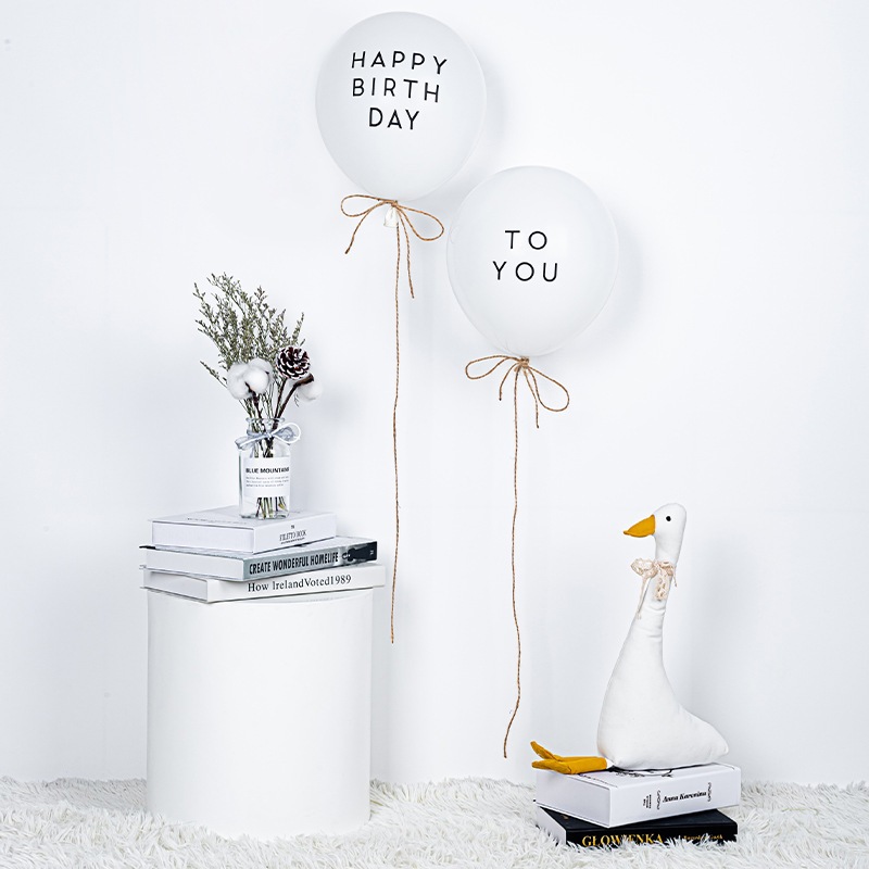 Combo 2 bóng cao su in Happy Birthday + To You trang trí sinh nhật