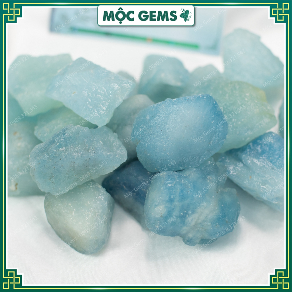 Đá Thô Aquamarine Chất Lượng Cao , Biểu Tượng Của Sự Bình An, Hòa Bình & Lòng Can Đảm
