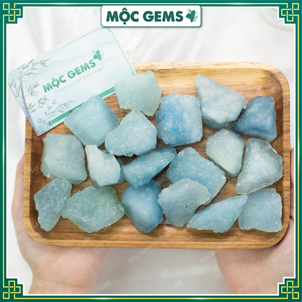 Đá Thô Aquamarine Chất Lượng Cao , Biểu Tượng Của Sự Bình An, Hòa Bình & Lòng Can Đảm