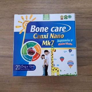 Bone care CANXI NANO MK7 Aquamin F tảo biển đỏ hộp 20 ống - Bổ sung canxi, giúp xương chắc khỏe phát triển chiều cao