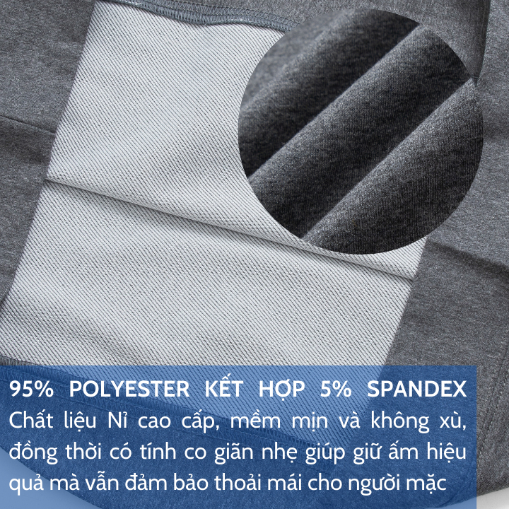 Áo nỉ nam thu đông tay dài GNH Active Áo dài tay nam chất nỉ dày dặn rộng rãi vận động thể thao thoải mái | GNH ASN23037