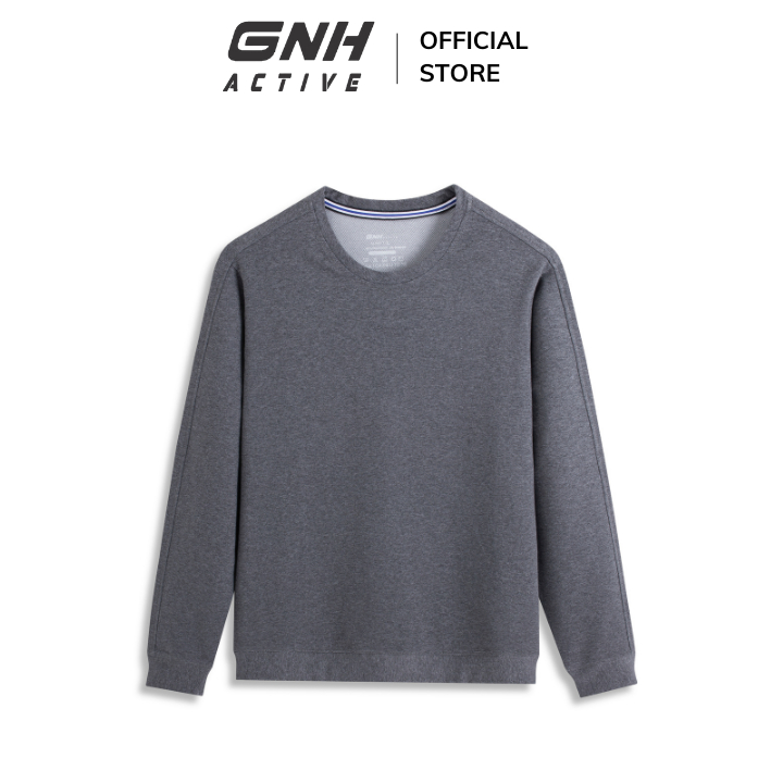 Áo nỉ nam thu đông tay dài GNH Active Áo dài tay nam chất nỉ dày dặn rộng rãi vận động thể thao thoải mái | GNH ASN23037