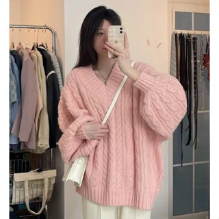 Áo len cổ tim vặn thừng form rộng trơn basic deliz nhiều màu hottrend thời trang thu đông hàn quốc CHOUCHOU