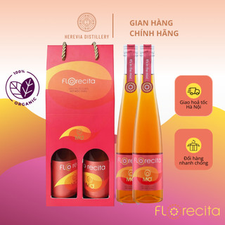 Pack Rượu Mơ Má Đào Florecita Chai 375 ML Nồng Độ Nhẹ 14,5% Không Gây Đau Đầu, Vị Ngọt Thanh Mát - Combo 2 chai