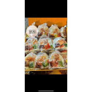 Bánh tráng sate mỡ hành mắm me cay
