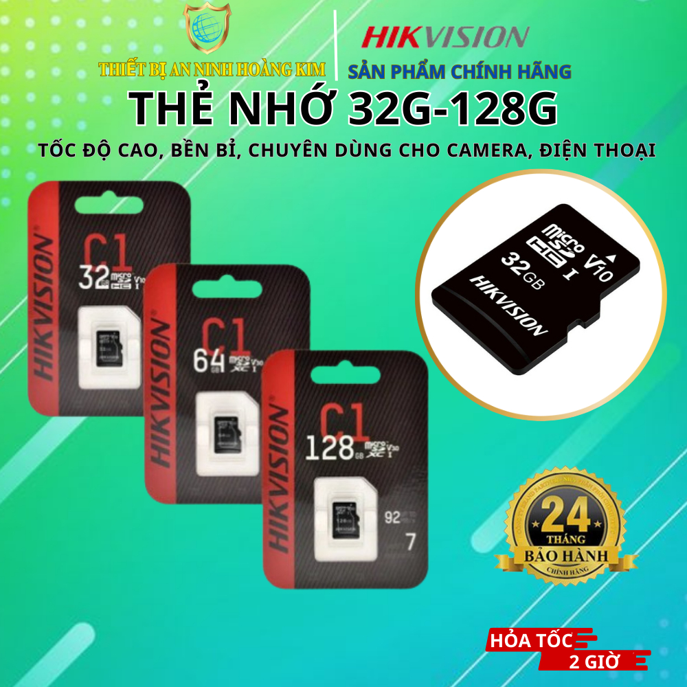 Thẻ nhớ SD 32gb 64gb Hikvision - Hàng chính hãng bảo hành 2 năm