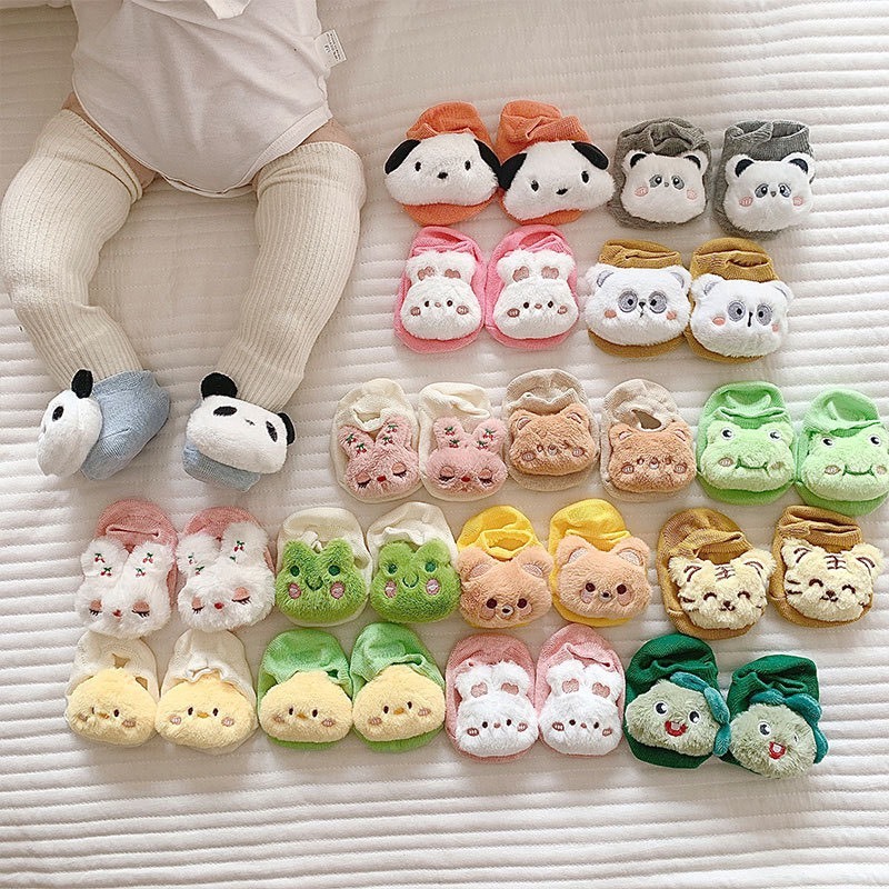 Tất vớ hình thú bông xù 3D siêu xinh xắn, đáng yêu có chống trơn trượt cho bé